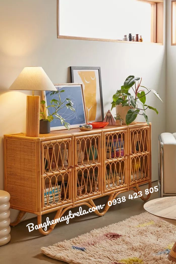 Kệ mây trang trí- Kệ tủ tivi